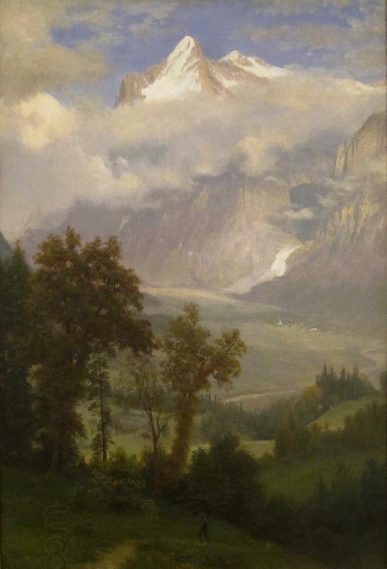 Albert Bierstadt View of Wetterhorn from the Valley of Grindelwald China oil painting art